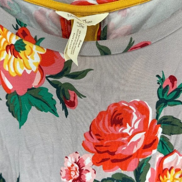 Matilda Jane Say I’m A Dreamer Dress Gray‎ Long Sleeve Floral Women’s Size Large - Picture 4 of 4